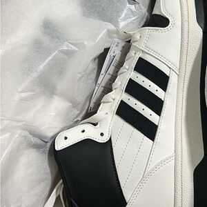 adidas Men's White Sneakers with Black Stripes